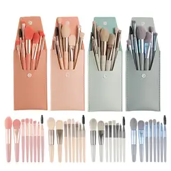 8-piece mini travel portable soft makeup brush set